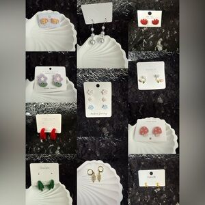New bundle velvet Earrings Set kids ladies men women 13 pairs#204